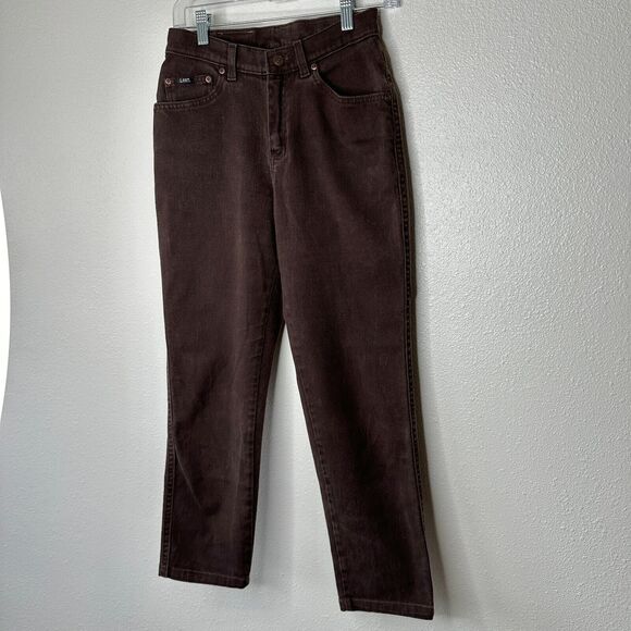 Lee Original Jeans Brown Denim Mid Rise 5-Pocket Slim Jeans 4 - Picture 4 of 11
